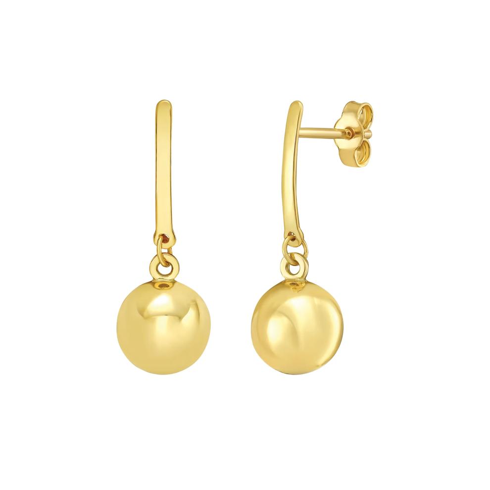 Ball Drop Earrings in 10K Yellow Gold – Image 1 of 3