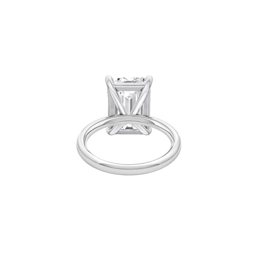 Lab Grown Diamond Radiant-Cut Solitaire Ring in 14K White Gold (4 ct.) – Image 4 of 4