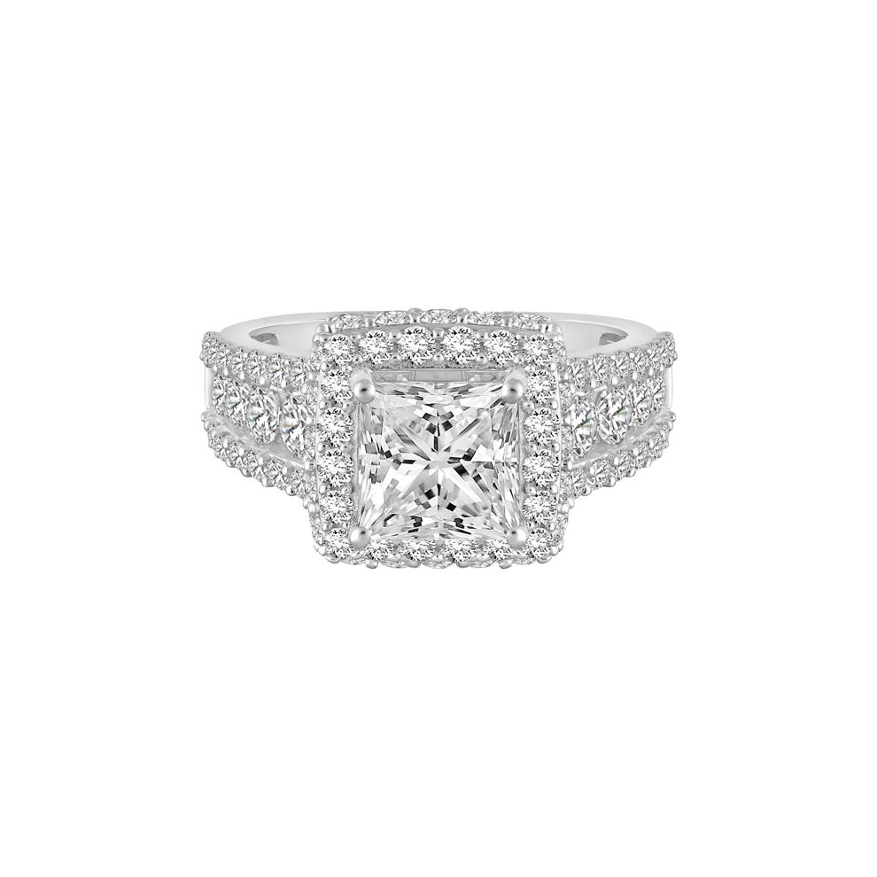 Lab Grown Diamond Engagement Ring in 10K White Gold (4 ct. tw.) – Image 1 of 3