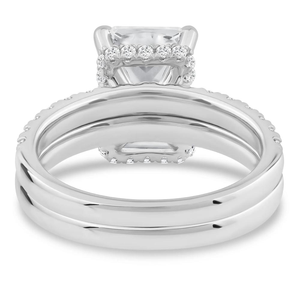 Lab Grown Diamond Radiant-Cut Bridal Set in 14K White Gold (5 ct. tw.) – Image 4 of 6