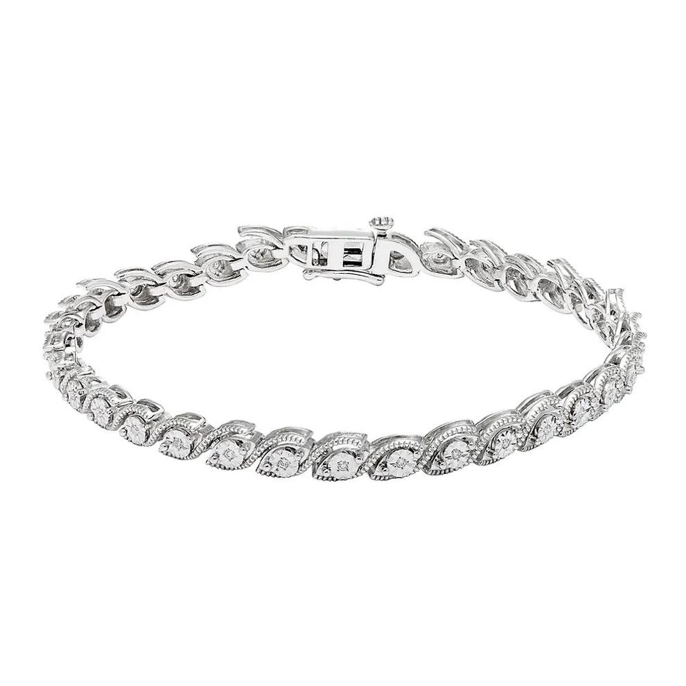 1/7 ct. tw. Diamond Bracelet in Sterling Silver – Image 1 of 1