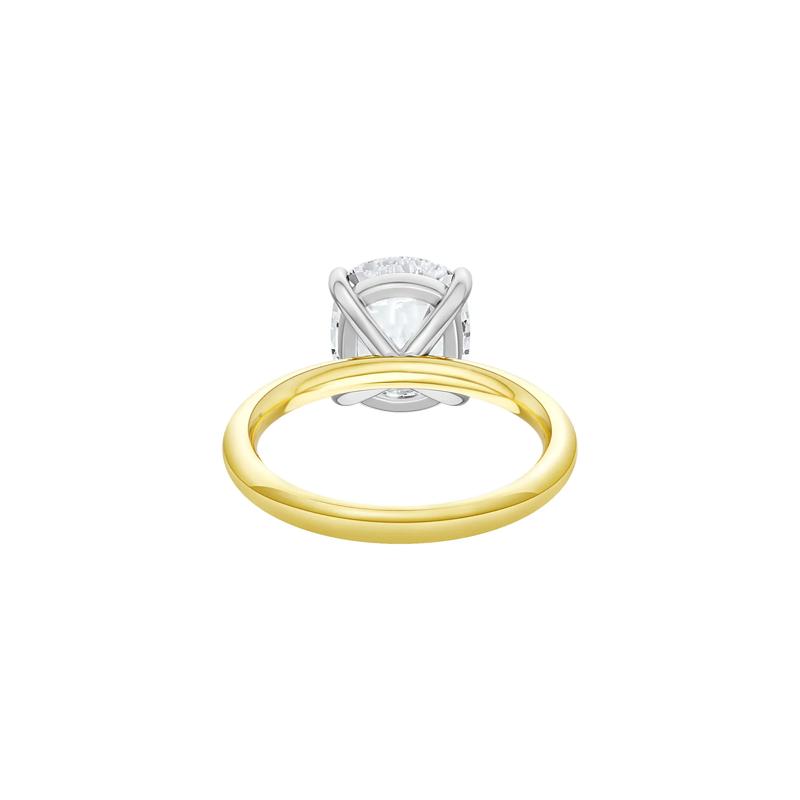 Lab Grown Diamond Elongated Cushion-Cut Engagement Ring in 14K Yellow and White Gold &#40;5 ct. tw.&#41; – Image 4 of 4