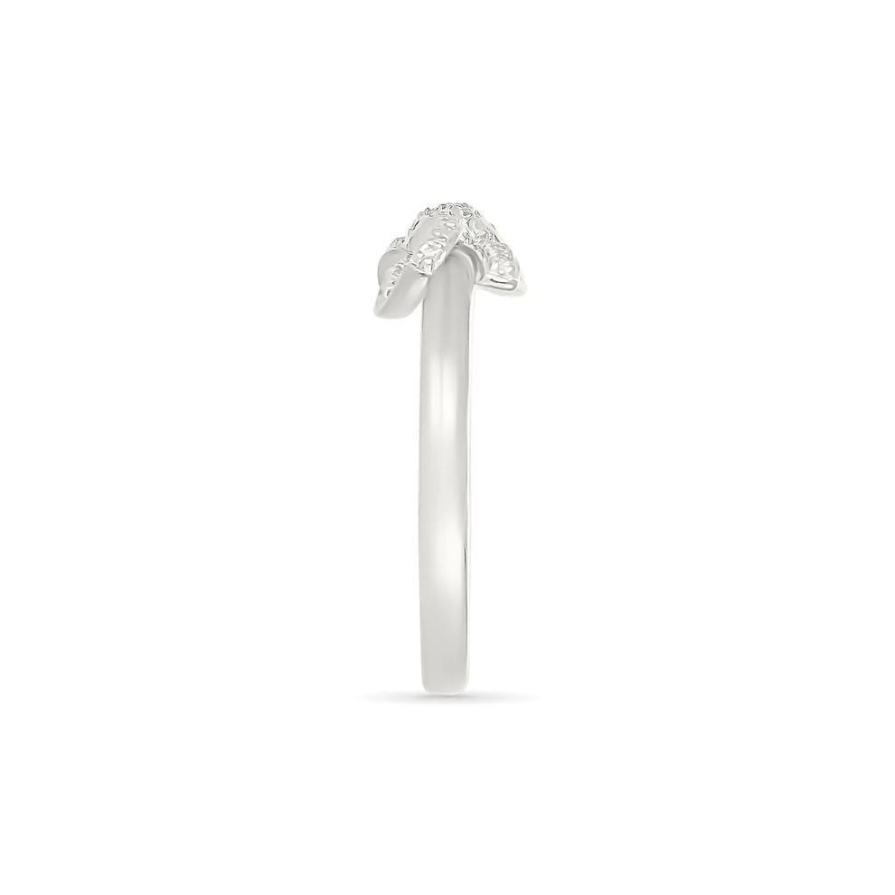 Diamond Bow Ring in Sterling Silver (1/8 ct. tw.) – Image 3 of 4