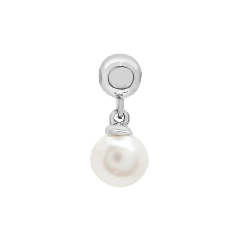 Freshwater Culture Pearl Bead Charm in Sterling Silver – Image 1 of 3