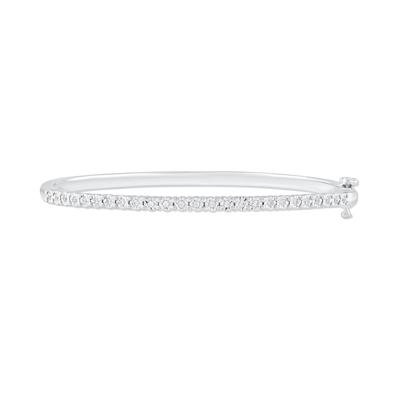 Diamond Bangle Bracelet in Sterling Silver (1/4 ct. tw.)