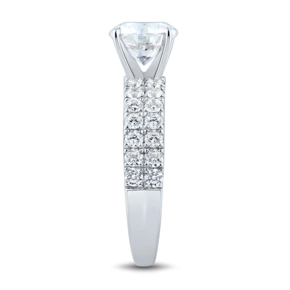 1 ct. tw. Double Row Lab Grown Diamond Semi-Mount Engagement Ring – Image 5 of 6