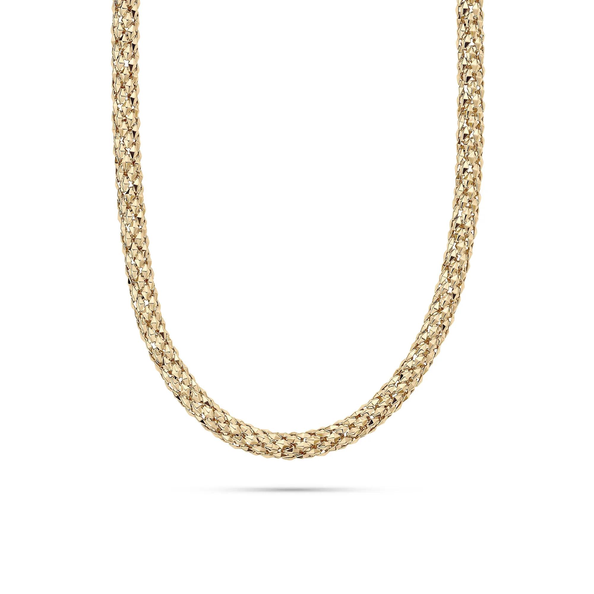 14K Gold Popcorn Chain Necklace - 6mm | Shop Now