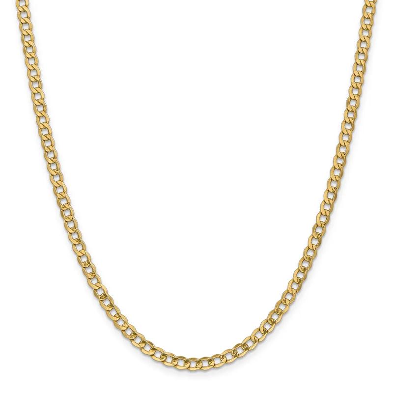 Semi-Solid Curb Link Chain in 14K Yellow Gold, 24&quot; – Image 1 of 1