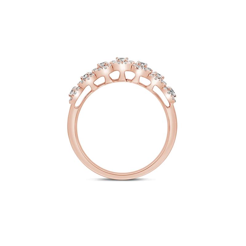 Diamond Anniversary Band with Seven Stones in 14K Rose Gold &#40;1/2 ct. tw.&#41; – Image 2 of 3