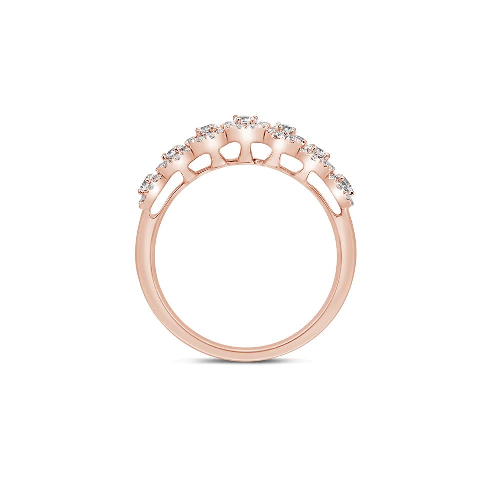 Diamond Anniversary Band with Seven Stones in 14K Rose Gold (1/2 ct. tw.) – Image 2 of 3