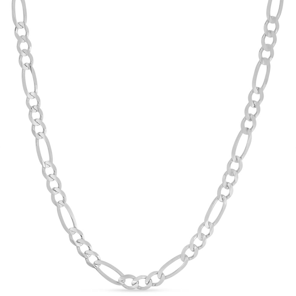 Solid Figaro Chain in 14K White Gold, 4.6MM, 20&rdquo; – Image 1 of 3