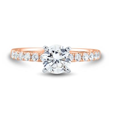 Lab Grown Diamond Semi-Mount Engagement Ring in 14K Rose and White Gold (1/3 ct. tw.) (Setting Only)