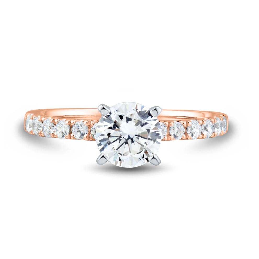 Lab Grown Diamond Semi-Mount Engagement Ring in 14K Rose and White Gold (1/3 ct. tw.) (Setting Only) – Image 1 of 6