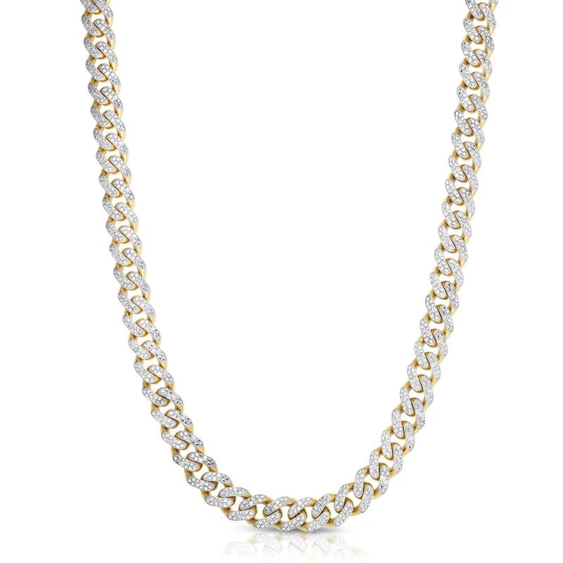 3 1/7 ct. tw. Diamond Pav&eacute; Curb Necklace in 10K Yellow Gold – Image 1 of 1
