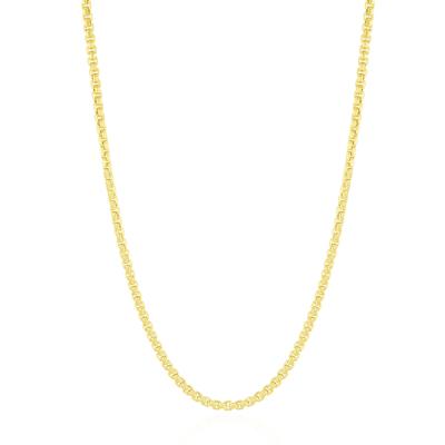 Men's Rolo Box Chain in Vermeil, 22" 