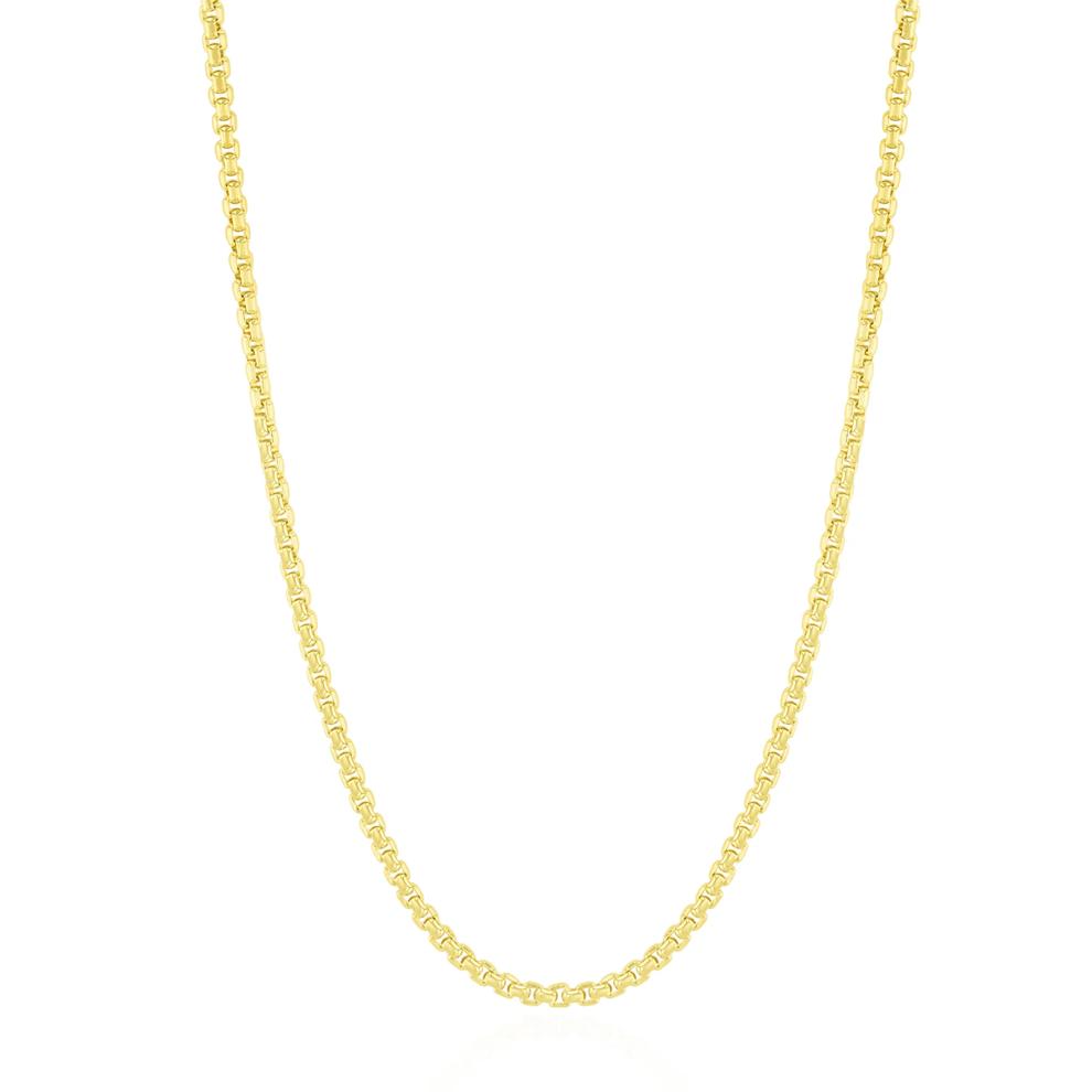 Men's Rolo Box Chain in Vermeil, 22"  – Image 1 of 3