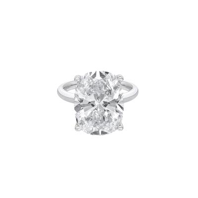 Lab Grown Diamond Elongated Cushion-Cut Engagement Ring in 14K White Gold (8 ct. tw.)