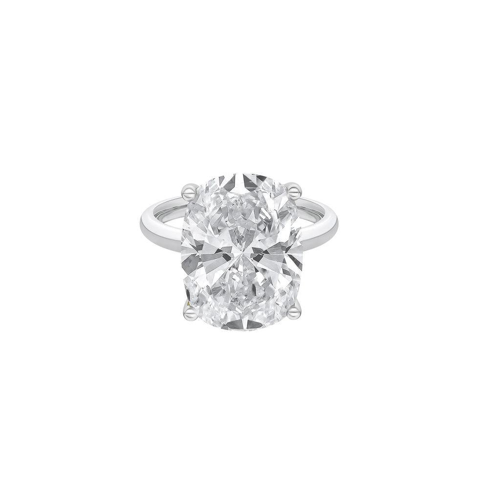 Lab Grown Diamond Elongated Cushion-Cut Engagement Ring in 14K White Gold (8 ct. tw.) – Image 1 of 4
