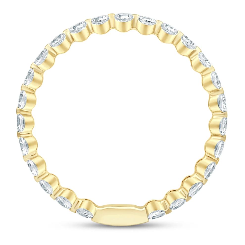 Lab Grown Diamond Round Sizeable Eternity Band in 14K Yellow Gold (1 ct. tw.) – Image 2 of 3