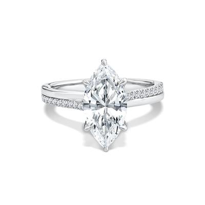 Lab Grown Diamond Marquise Engagement Ring in Platinum (2 3/4 ct. tw.)