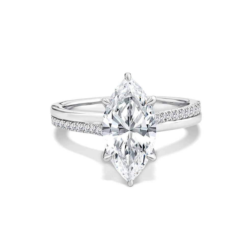 Lab Grown Diamond Marquise Engagement Ring in Platinum (2 3/4 ct. tw.) – Image 1 of 4