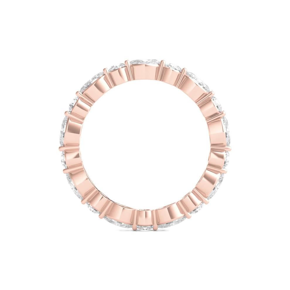 Round and Marquise-Cut Lab Grown Diamond Eternity Band in 14k Rose Gold (1 1/2 ct. tw.) – Image 2 of 3