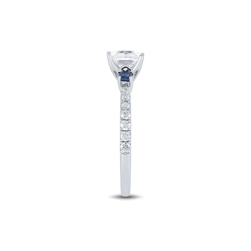 Lab Grown Diamond and Blue Sapphire Engagement Ring in 10K White Gold &#40;1 1/2 ct. tw.&#41; – Image 3 of 3