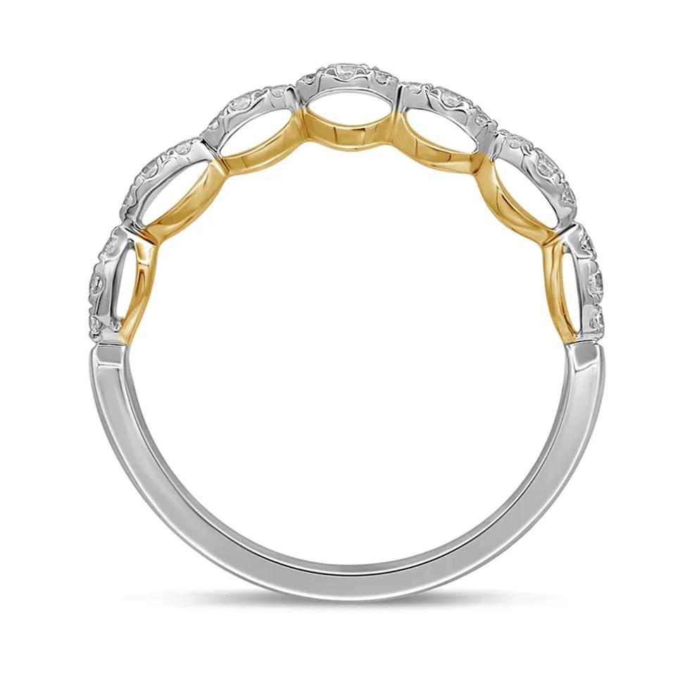 Diamond Scalloped Wedding Band in 14K White Gold (1/3 ct. tw.) – Image 2 of 3