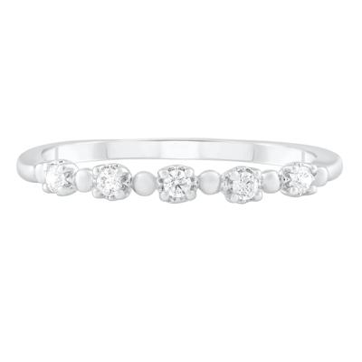 Diamond Stack Band in 10K White Gold (1/10 ct. tw.)