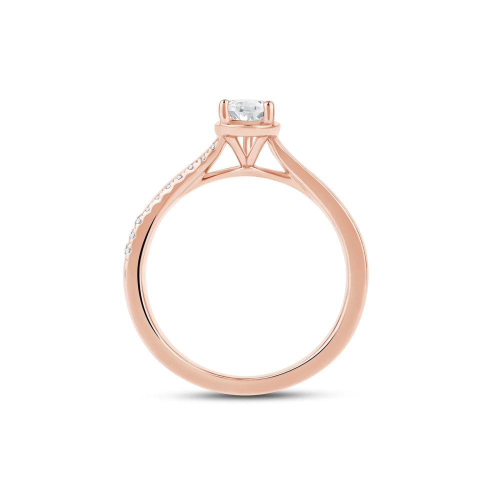 Pear-Shaped Diamond Engagement Ring in 14K Rose Gold (5/8 ct. tw.) – Image 2 of 4