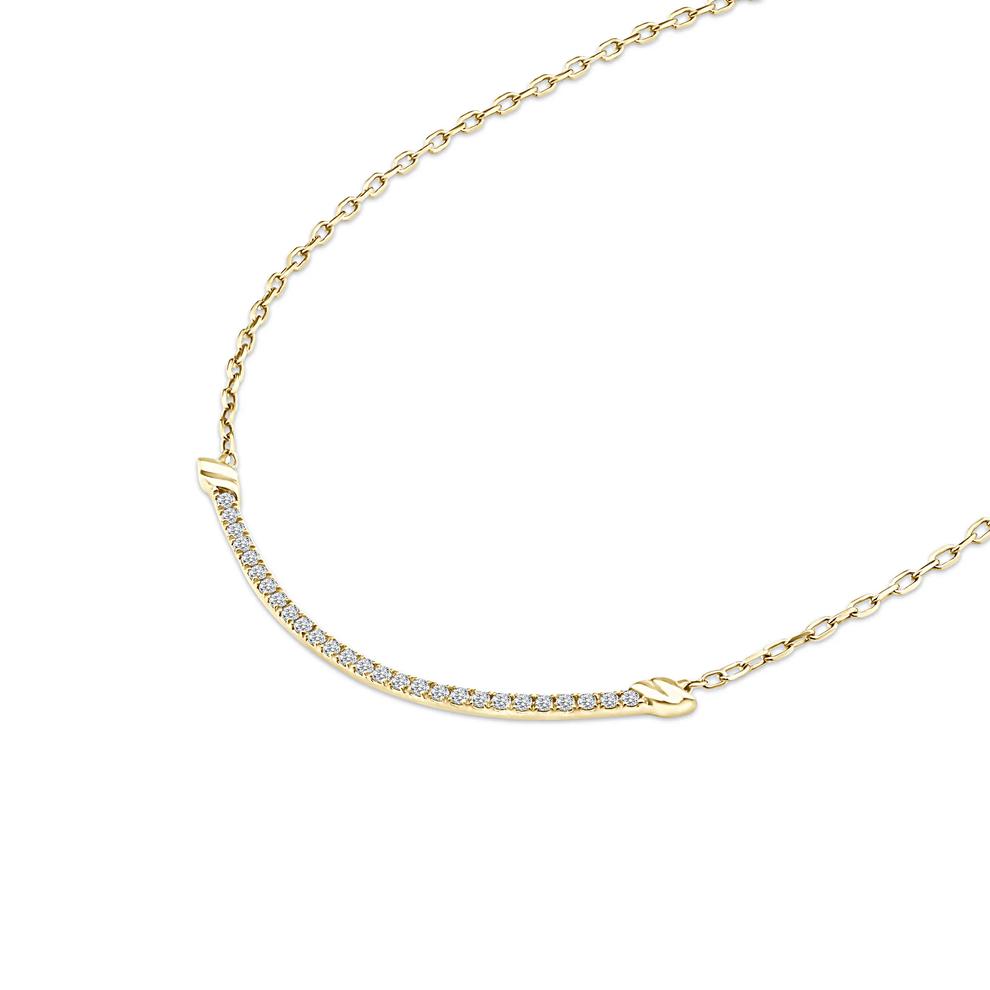 Diamond Bar Necklace in 10K Yellow Gold (1/7 ct. tw.) – Image 3 of 4