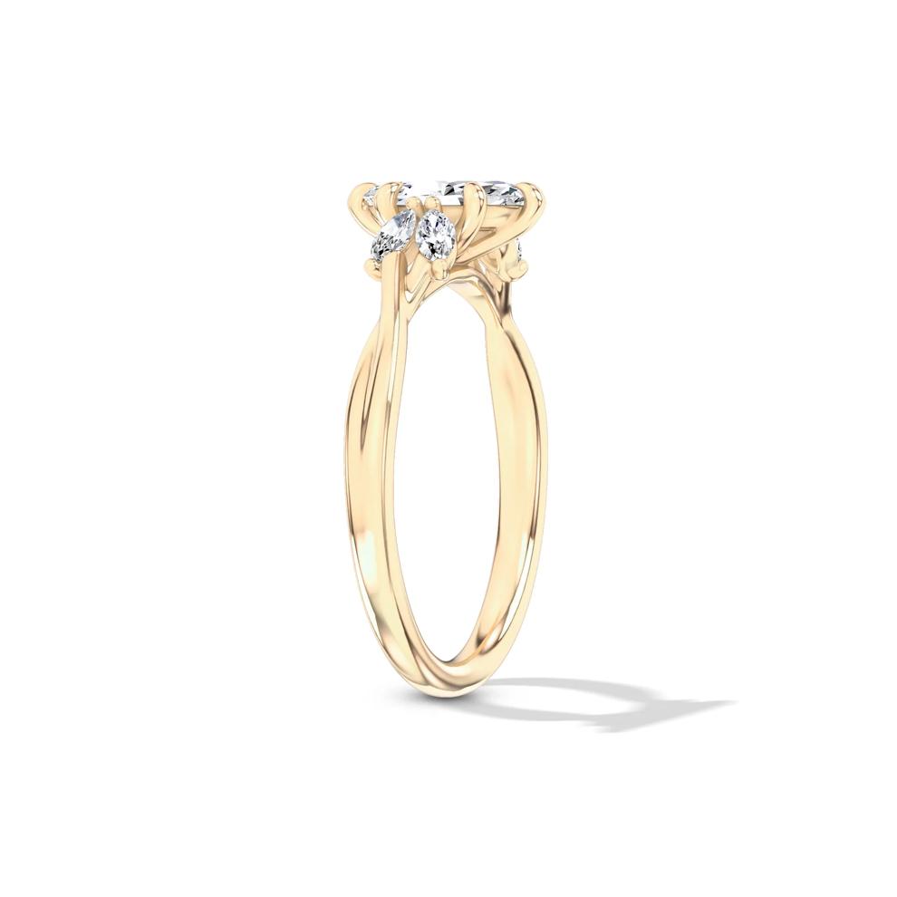 Diamond Marquise Twist-Shank Engagement Ring in 14K Yellow Gold (5/8 ct. tw.) – Image 3 of 4