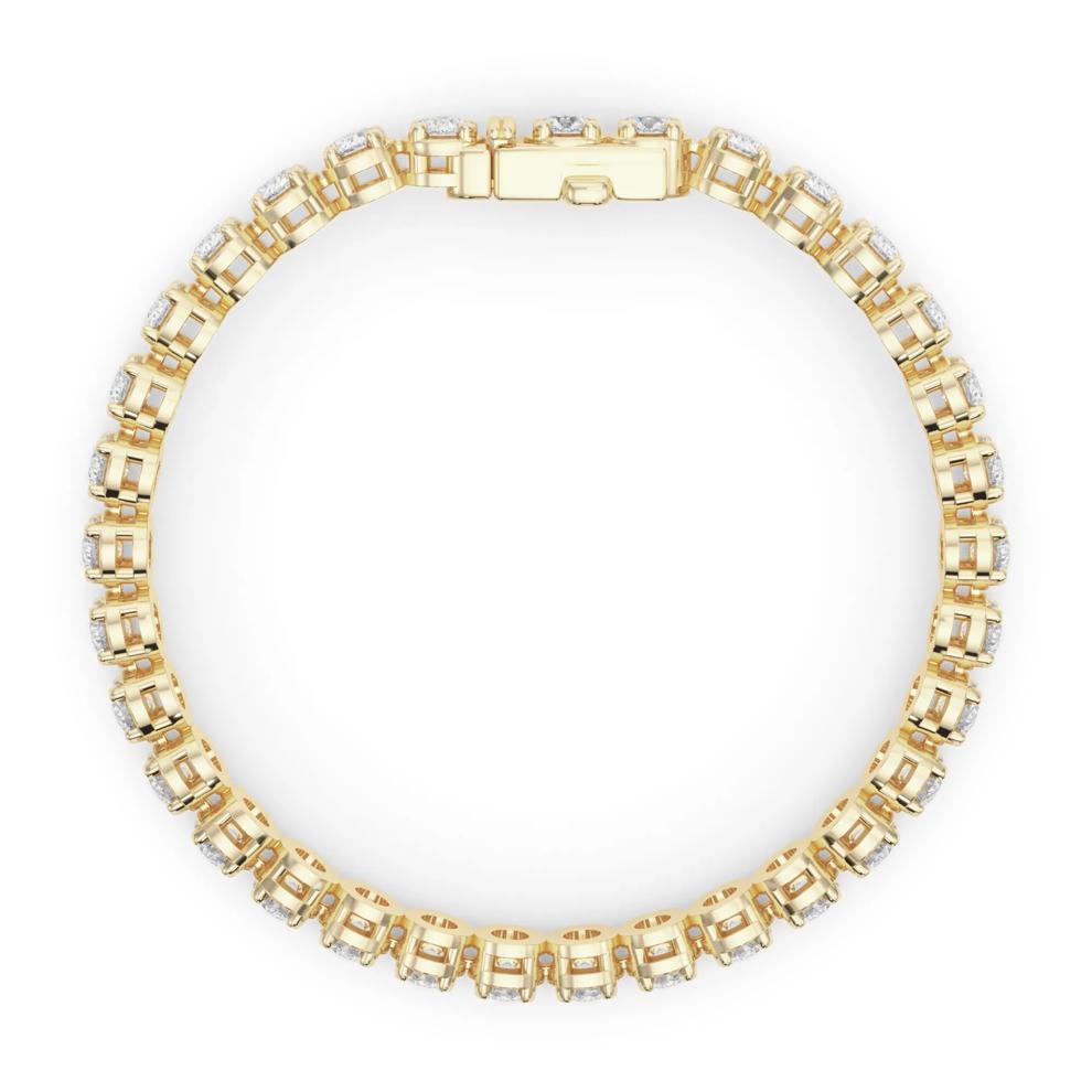 Lab Grown Diamond Tennis Bracelet in 14K Yellow Gold (7 7/8 ct. tw.) – Image 2 of 4
