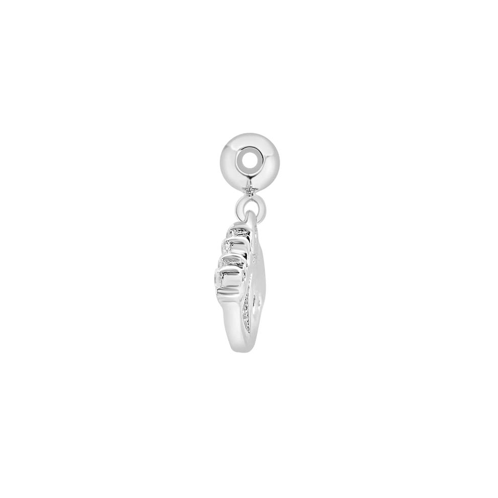 Diamond Accent Glam Eye Bead Charm in Sterling Silver – Image 2 of 3