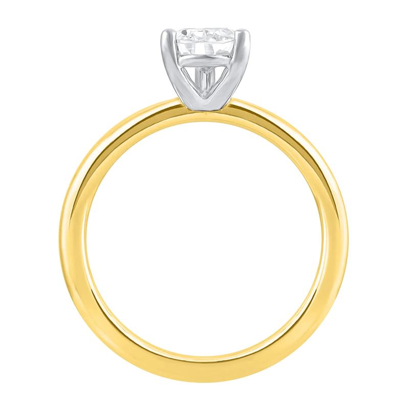Lab Grown Diamond Pear-Shaped Solitaire Engagement Ring in 14K Yellow Gold (1 ct.) – Image 2 of 4