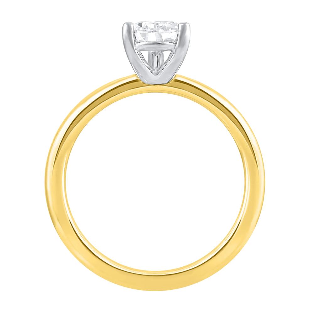 Lab Grown Diamond Pear-Shaped Solitaire Engagement Ring in 14K Yellow Gold (1 ct.) – Image 2 of 4