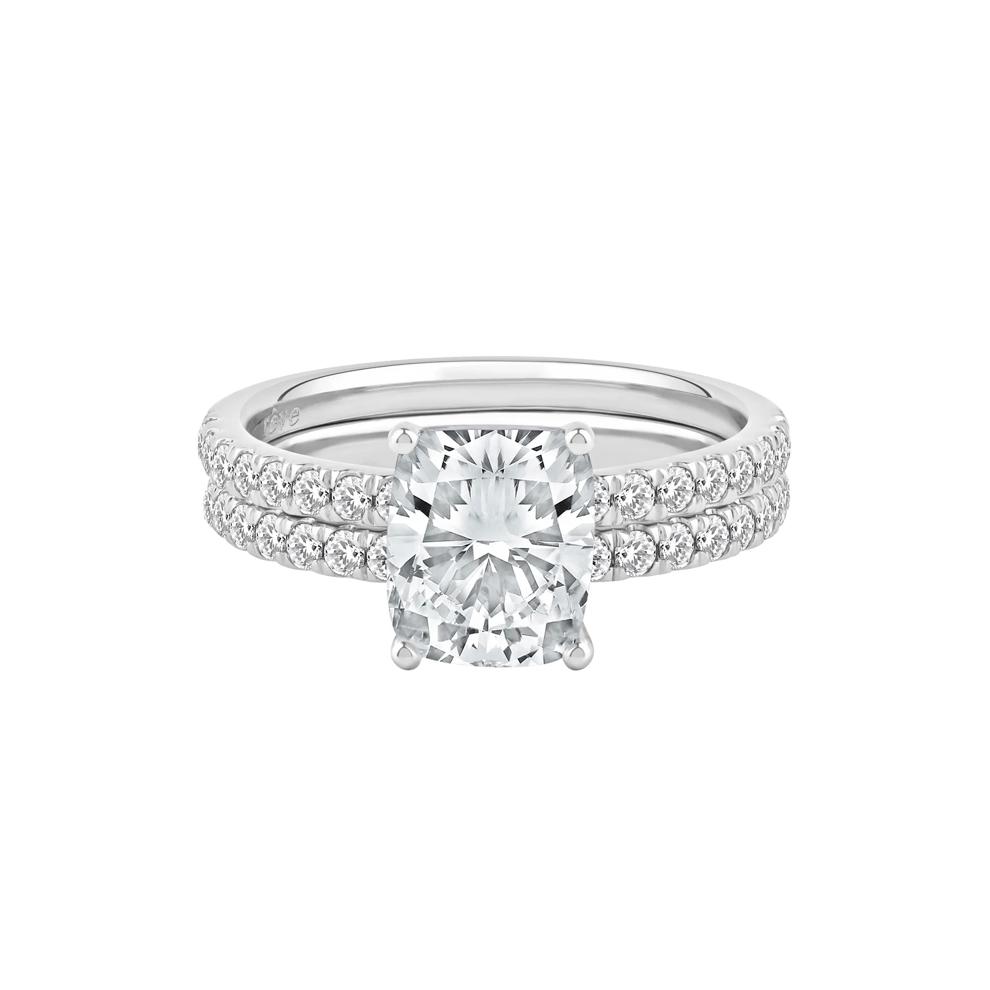 Charlotte Lab Grown Diamond Elongated Cushion-Cut Engagement Ring Set in 14K White Gold (2 3/4 ct. tw.) – Image 1 of 4