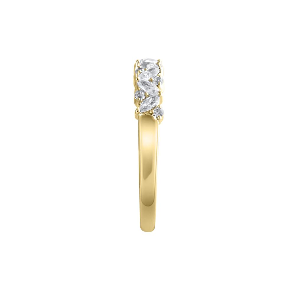 Lab Grown Diamond Marquise and Round Anniversary Band in 14K Yellow Gold (1/2 ct. tw.) – Image 3 of 3