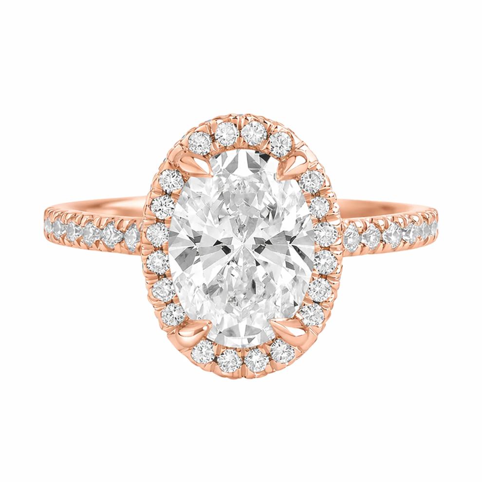 Perry Lab Grown Diamond Oval Engagement Ring in 14K Rose Gold (2 5/8 ct. tw.) – Image 1 of 4