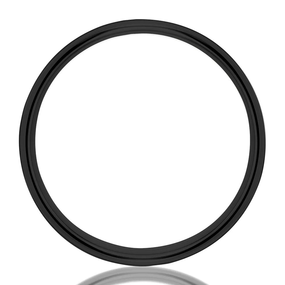Men's Celtic Triangle Wedding Band in Black Titanium, 6mm – Image 2 of 4