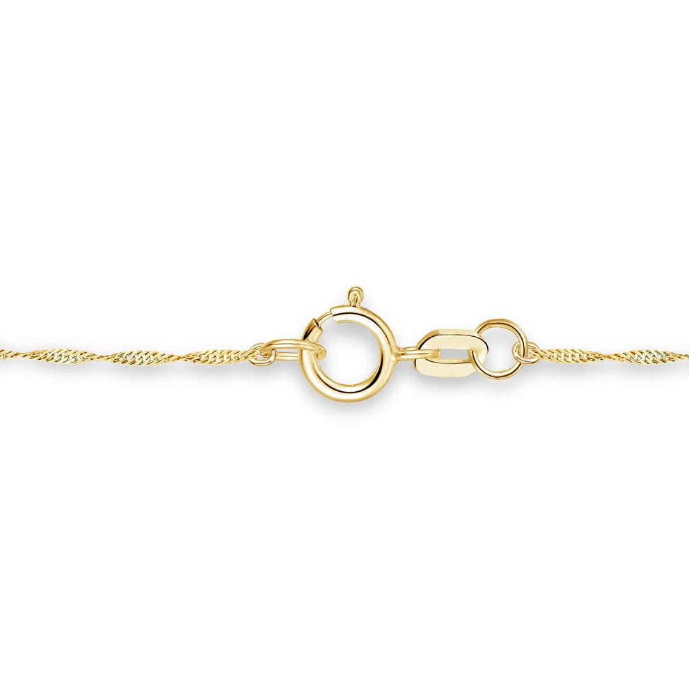 Pear-Shaped Opal &amp; Round Diamond Pendant Necklace in 10K Yellow Gold (1/5 ct. tw.) – Image 3 of 4