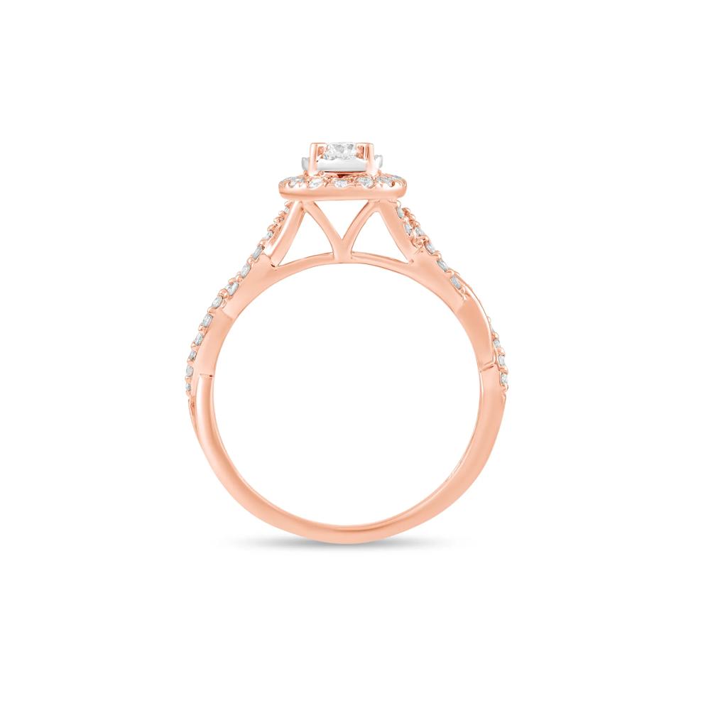 Diamond Center Engagement Ring in 10K Rose &amp; White Gold (1/2 ct. tw.) – Image 2 of 4