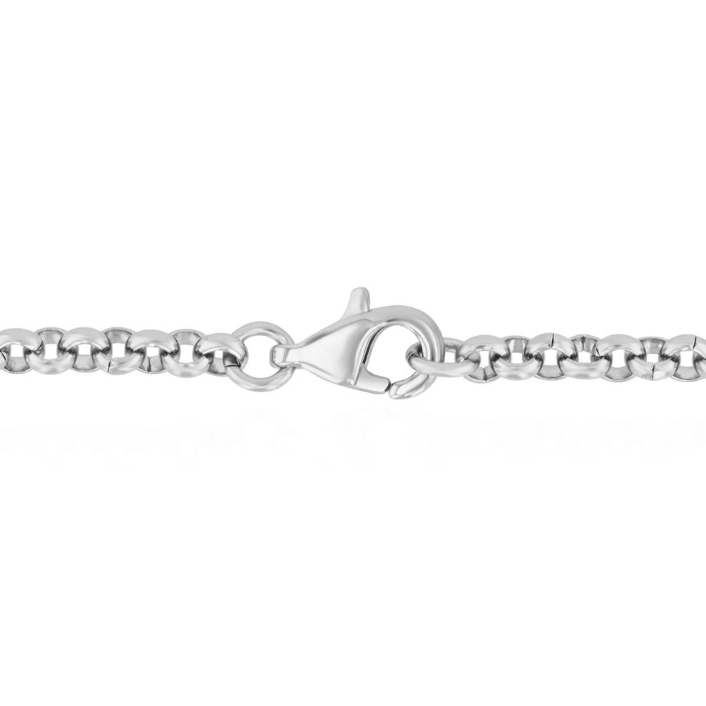 Cross Crucifix Pendant Rolo Chain Necklace in Two-Tone Yellow Ion-Plated Stainless Steel – Image 3 of 3