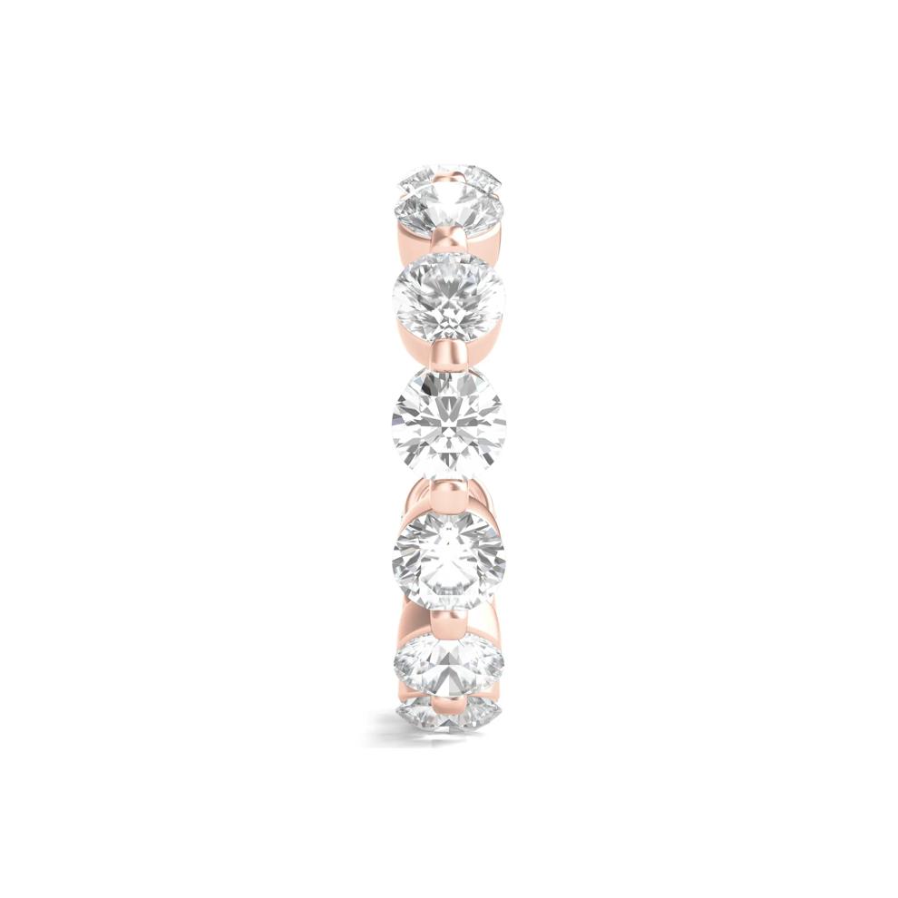 Round Brilliant-Cut Lab Grown Diamond Eternity Band in 14k Rose Gold (4 ct. tw.) – Image 3 of 3