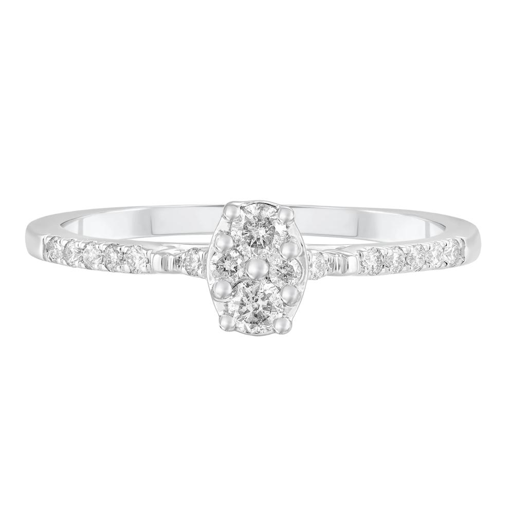 Diamond Composite Promise Ring in Sterling Silver (1/4 ct. tw.) – Image 1 of 3