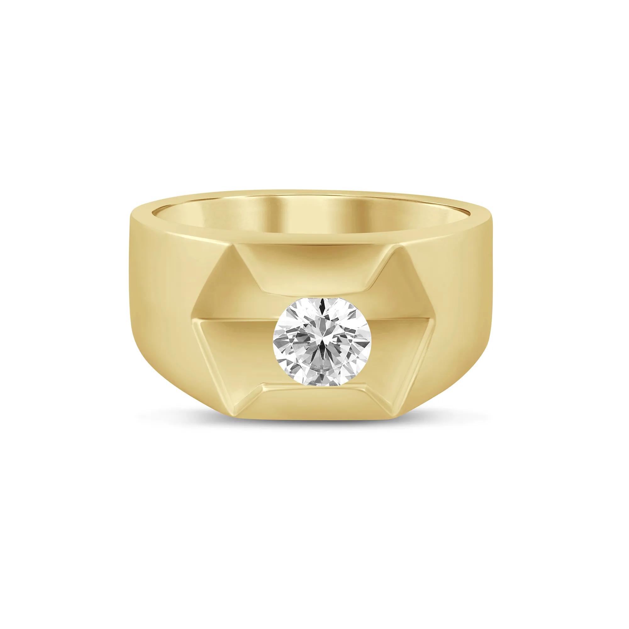 Men’s Lab Grown Diamond Solitaire Ring