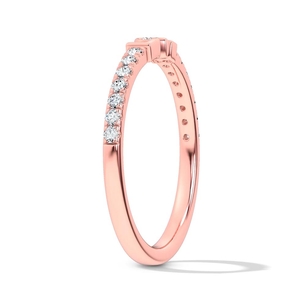 Diamond "Love" Stack Band in 10K Rose Gold (1/7 ct. tw.) – Image 3 of 4