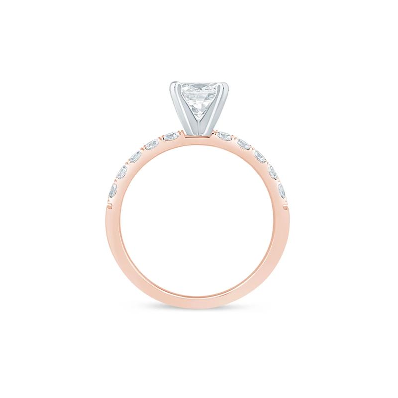 Diamond Semi-Mount Engagement Ring in 14K White and Rose Gold &#40;1/2 ct. tw.&#41; &#40;Setting Only&#41; – Image 3 of 6