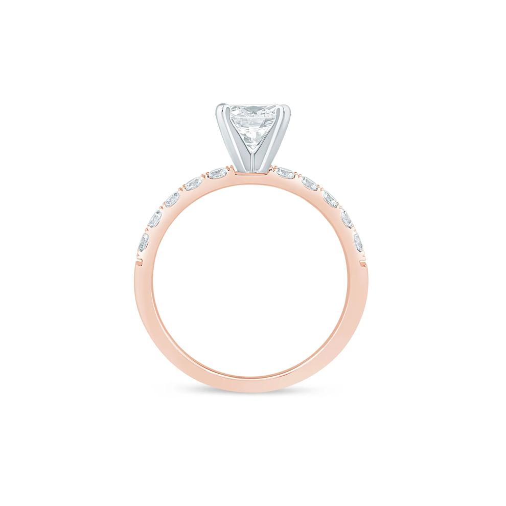 Diamond Semi-Mount Engagement Ring in 14K White and Rose Gold (1/2 ct. tw.) (Setting Only) – Image 3 of 6