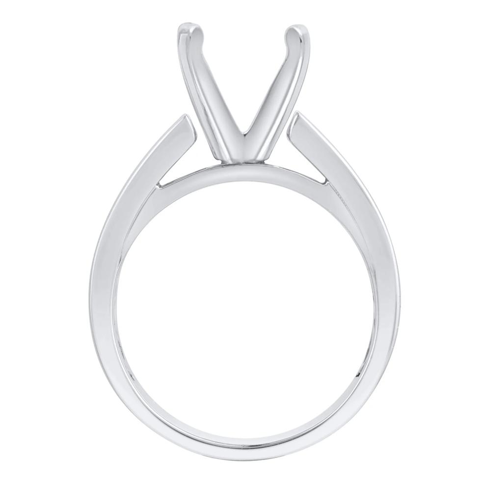 Wide Cathedral Semi-Mount Engagement Ring in 14K Gold, 9.8MM (Setting Only) – Image 4 of 6